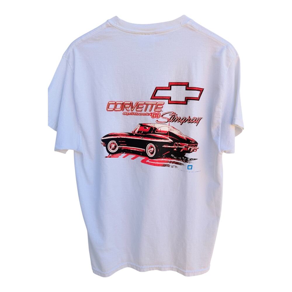 Vintage Chevrolet Corvette Stingray Split Window 63 Graphic T-Shirt White